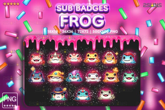 Download 15 Frogs Sub Badges, Toad Twitch Badges - Twitch badges Collection