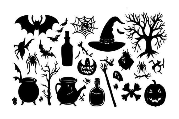 Download Spooky Silhouette Vector Element Set - Premium Resources