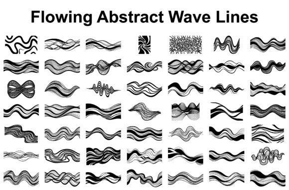Download Flowing Abstract Wave Lines - Premium Resources